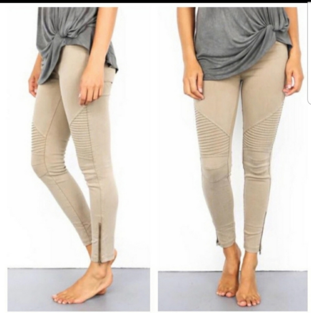 RELISTED Navy moto biker jean leggings - Picture 8 of 8